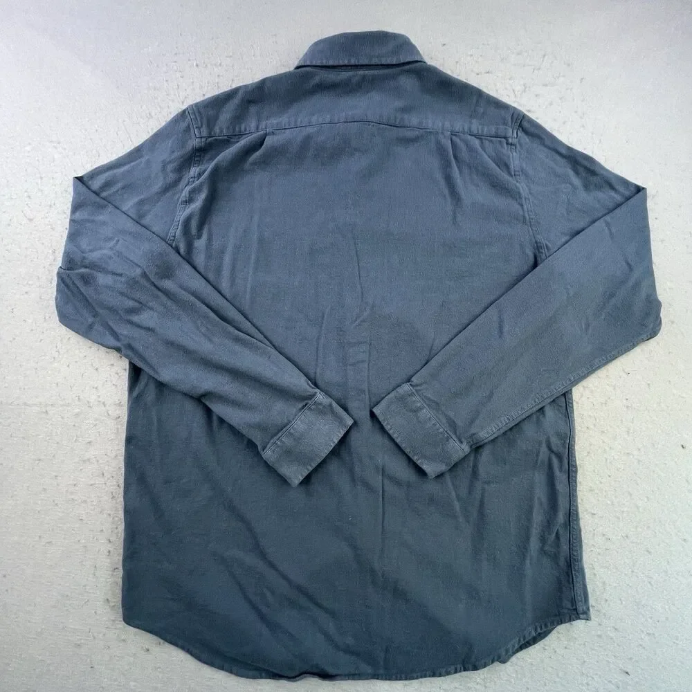 Free Fly Shirt Men's XL Blue Bamboo Cotton Blend Long Sleeve Button Up Pocket - Picture 7 of 11